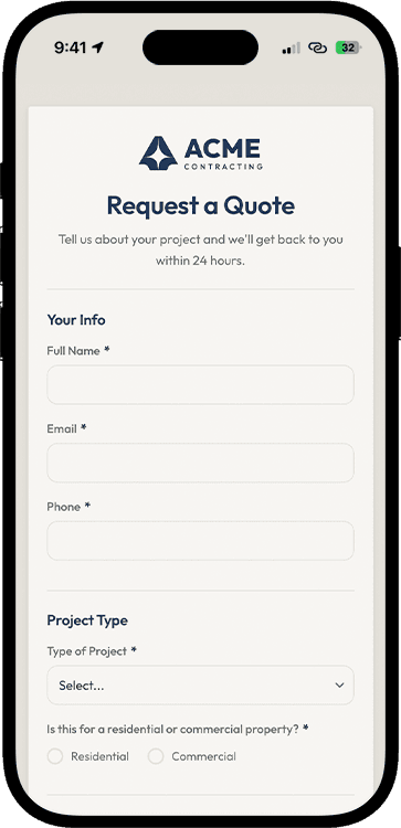 Mobile form submission